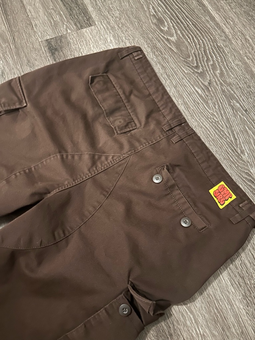 Empyre Cargo Pants Brown Cotton Blend Relaxed Fit Pockets Mens 36 skater w/ belt